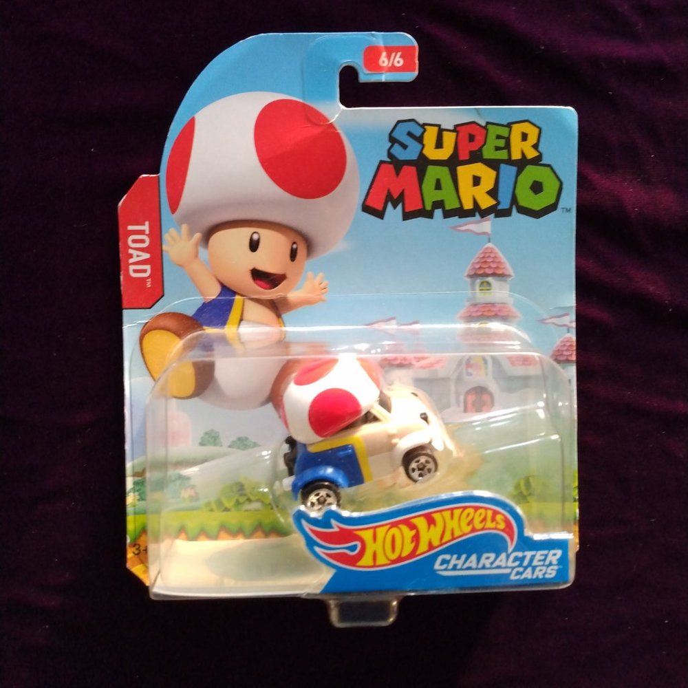 Mattel Hot Wheels Super Mario Bros. 2016 Toad Car Vehicle - 6/6 - New in Package